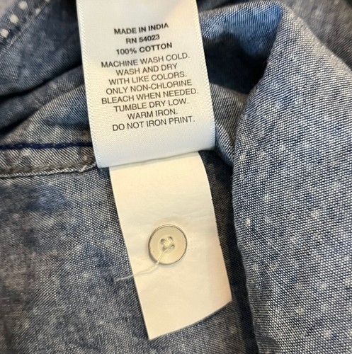 Gap Damen Größe XS X Small blau Kragen langärmelig blau Kleid Shirt Bluse - Bild 5 von 8