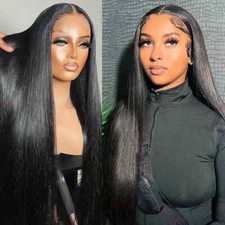 HD 13x4 13x6 Straight Lace Frontal Human Hair Wigs Brazilian 4x4 Glueless Wigs