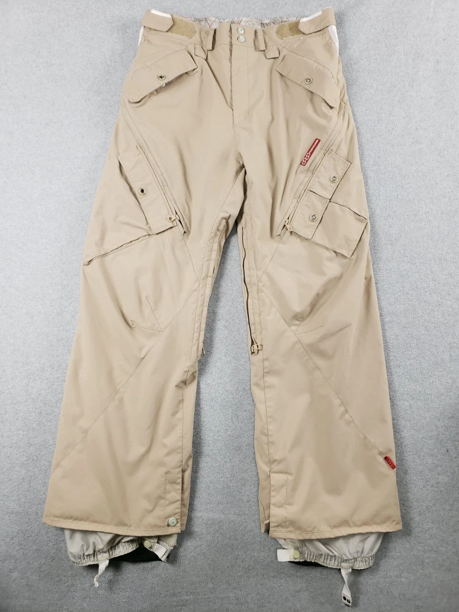 Foursquare Snow Pants Size Medium 34x30 Beige 8K Shell System Winter