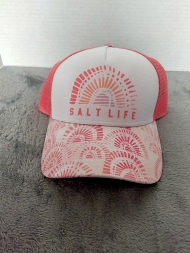 SALT LIFE Hat White Pink NEW Adjustable 