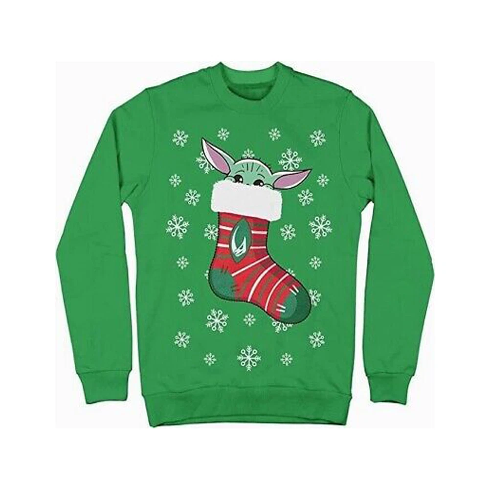 Unisex Star Wars Mandalorian Baby Yoda Child in Stocking Ugly