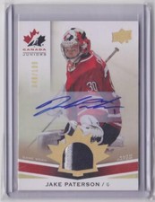2014 UD TEAM CANADA JUNIORS PATCH & AUTO 48/199 JAKE PATERSON #161 TEAM CANADA