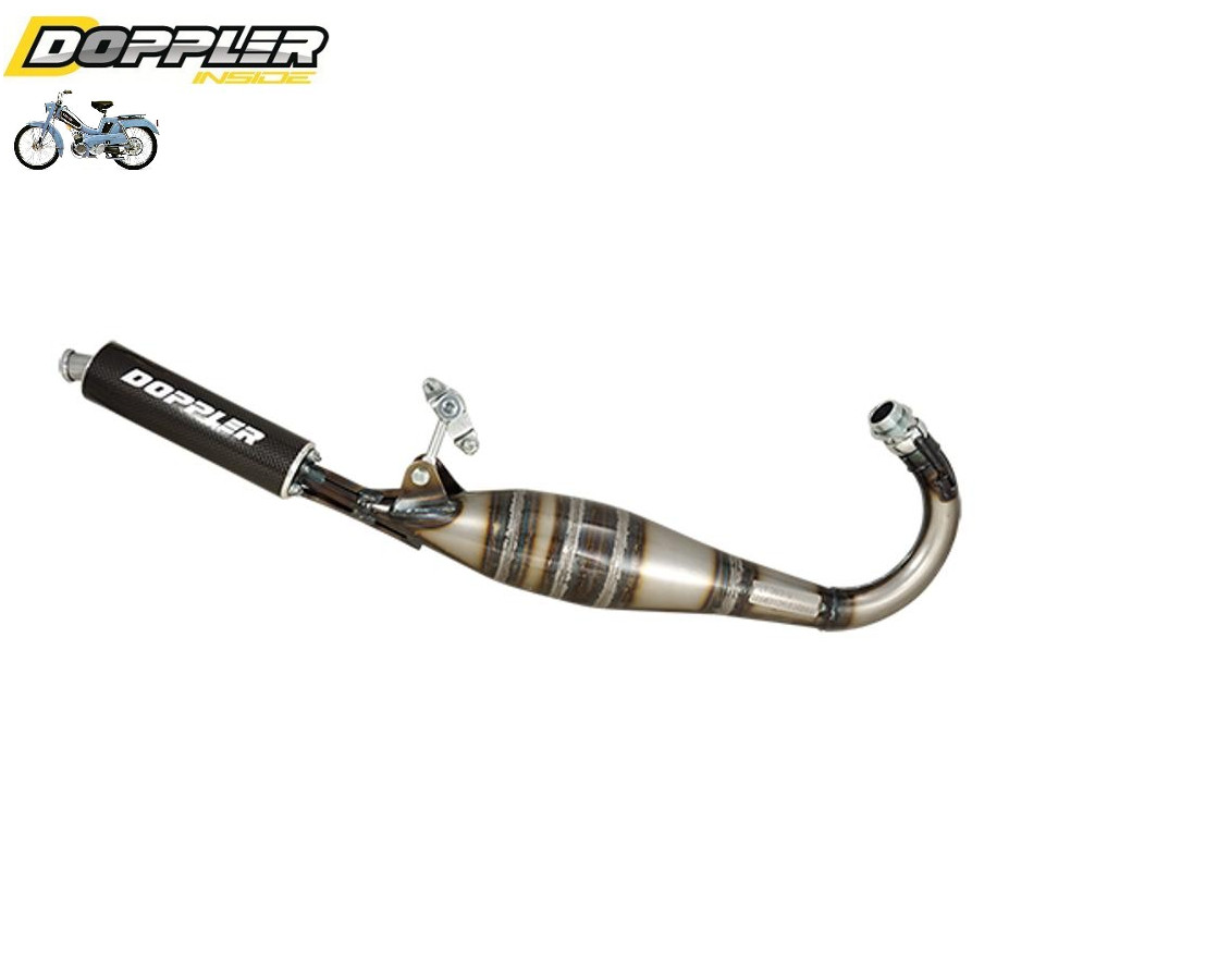 Pot d'échappement DOPPLER ER1 MBK 51 Motobécane silencieux carbone pour moteur AV10