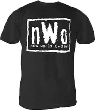 Costume Agent New World Wrestling Adult Black T-Shirt NWO Cosplay Costume Tee