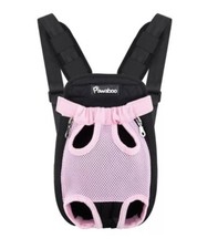 Pawaboo Pet Carrier Backpack Adjustable Front Cat Dog Carrier Black Pink XL NWOB