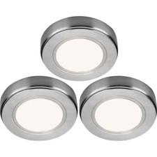 Sensio Halogen Surface Lights - Set of 3 20W Round Cabinet Lights & 60W Driver