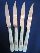 SET 4 STEAK KNIVES! Vintage INTERNATIONAL stainless: MARMALADE pattern: LOVELY