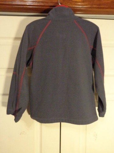 COLUMBIA 1/2 ZIP PILE PULLOVER GIACCA GIOVANE 8 GRIGIO/ROSSO - Foto 4 di 5
