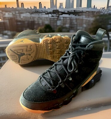 AIR JORDAN 9 IX NRG BOOTS BLACK/BLACK/GUM MENS SIZE 9.5 | eBay