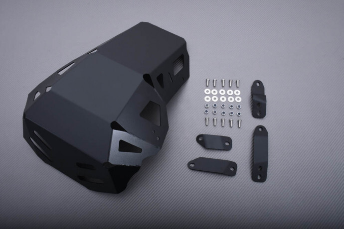 Sabot moteur alu thermo-laqué pour Kawasaki Versys 650 noir