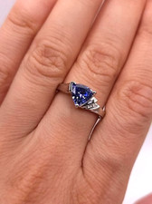 Tanzanite Rings Trillion rings 925 Sterling sliver ring Gift for mother
