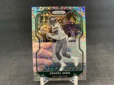 2020 PANINI PRIZM DENZEL MIMS #355 ROOKIE RC BLACK WHITE VARIATION DISCO JETS