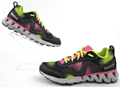 Reebok Zigkick Wild Big Kids Running Shoes Black Pink Neon GS