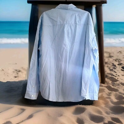 H&M men's long-sleeved shirt sky blue size Lg