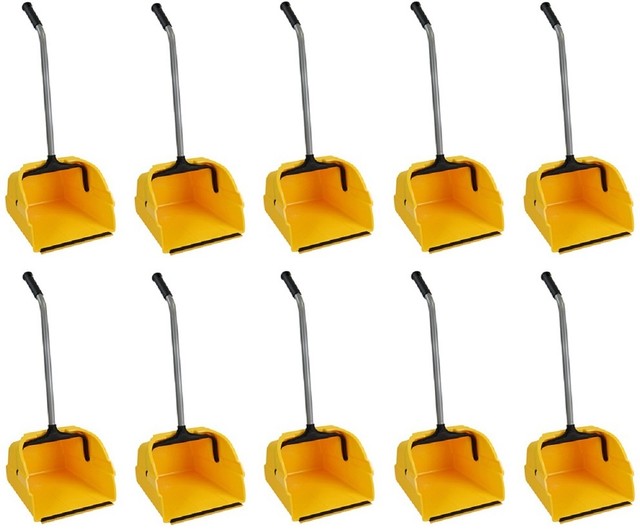 Case of (10) new Quickie 495 Jumbo Debris Dust Pan Dustpans with