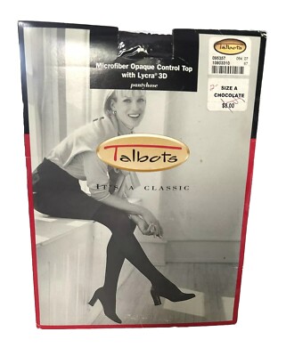 Pantyhose Talbots Microfiber Opaque Control Top Lycra 3D Size A ...