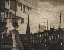 Martin Lewis : The Glow of the City : 1929 : Archival Quality Art Print