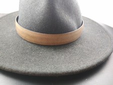 BROWN snake skin hatband hat band adjustable HANDMADE Western cowboy cowgirl