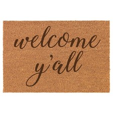 Coir Door Mat Entry Doormat Welcome Y'all