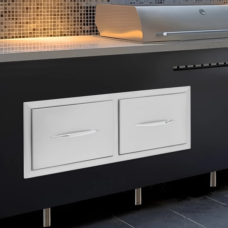 Cajón Horizontal Rectangular Cajón Cocina Acero Inoxidable Cajón Cocina Foto 3 de 4