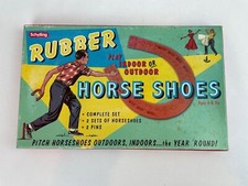 Vintage Schylling Rubber Horse Shoes Indoor Outdoor Pitching Game Never Used