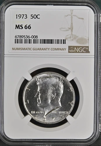 1973 50C Kennedy Half Dollar NGC MS66   6789536-008