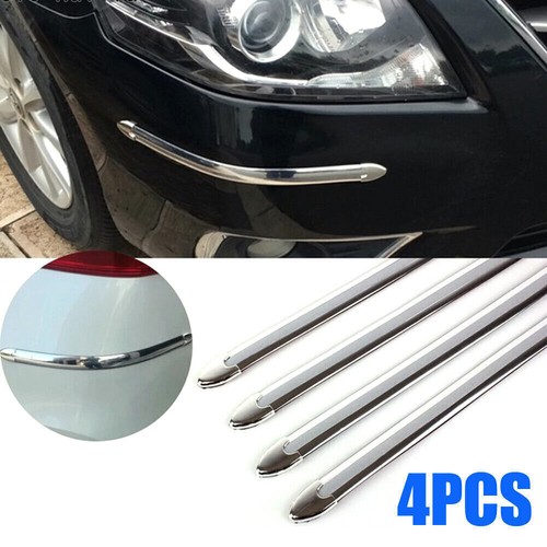 4 x pare-chocs de voiture chrome protection d'angle housse de protection anti-rayures accessoires - Photo 1/14