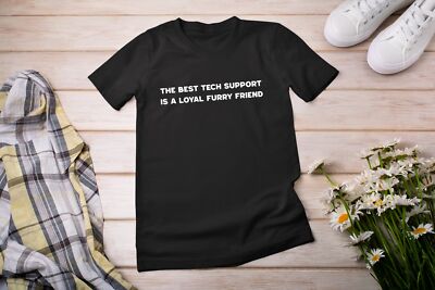Tech Support Furry Friend T-Shirt, IT Tech Gift, Funny Computer Support Tee
