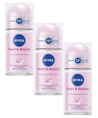 3x NIVEA Pearl & Beauty Deo Roll-On Antitranspirant 48h Schutz 3 x 50 Ml 3er Pkt