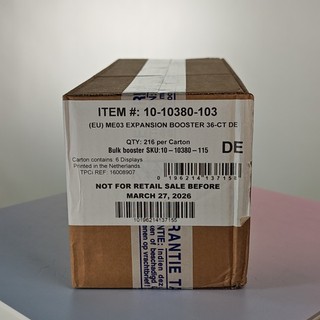 Pokemon Optimal Order Expansion Booster Case 6 Displays De 2026 Original Packaging Sealed