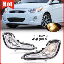 Clear Bumper Fog Light Fit For 2012-2017 Hyundai Accent Sedanhatchback New