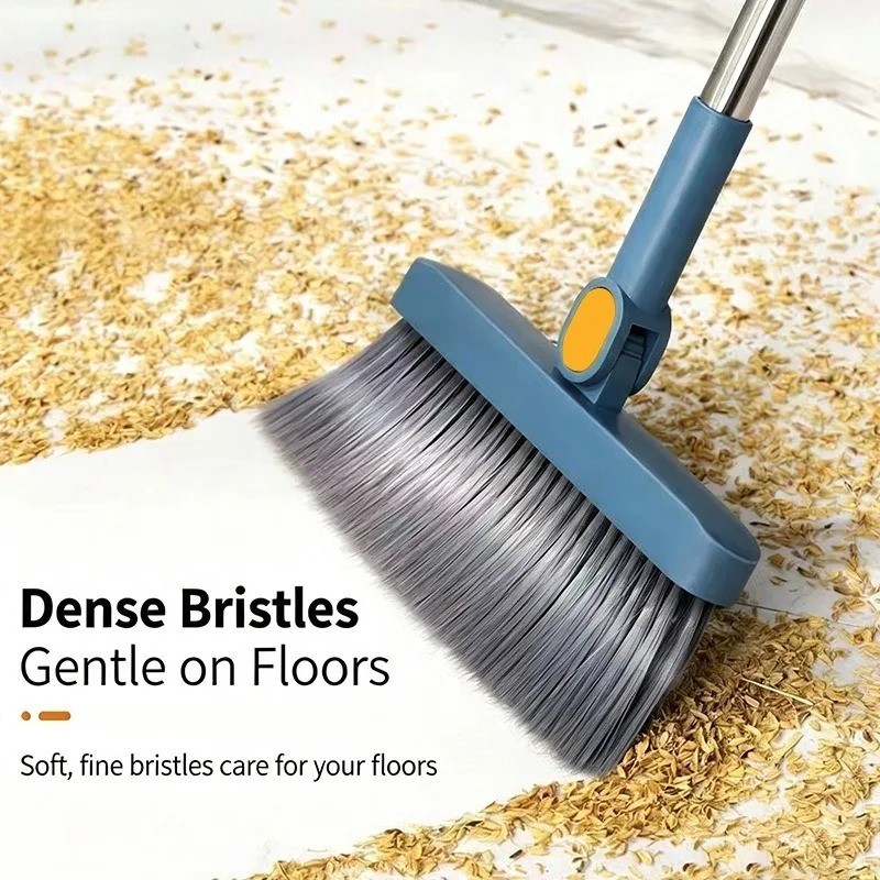 Long Handled Dustpan and Brush Set Strong Metal Handle Dust Pan & Broom ...