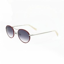 Kendall  Kylie Women's Sloane Oval 49mm Sunglasses Silver Red KKS4016-613