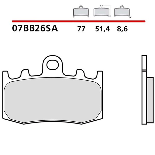 Brembo VORDERRADBREMSBELAGE-KIT Fur Bmw R 900 Rt 900 05-10-COD. 07BB26SA-image