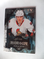 2011 - 12   UD  ARTIFACTS ROOKIE  ROMAN  WICK  047 / 999   182