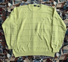 Vintage 90s Men  s Green Izod Sweater 100 Cotton Size XL