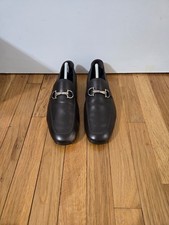 Ferragamo Brown Loafers Signature Gancini Bit Buckle Driving Luxe Shoes 9 EE Men
