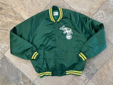 Vintage Oakland Athletics Chalkline Satin Baseball Jacket, Size Large