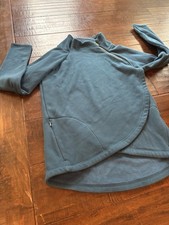 Athleta Fleece Pull Over Blue Medium Fall Excellent Women  s