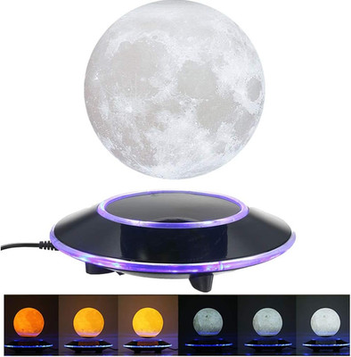 Levitating Moon Lamp,Floating and Spinning in Air Freely 16 Colors with Graduall