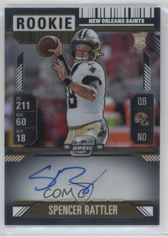 2024 Contenders Optic Ticket RPS Variation Spencer Rattler Rookie Auto RC 1bz3