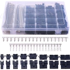 1940Pcs 2.5mm Pitch 2/3/4/5/6/7/8/9 Pin Male and Female Plug Housing and Male...