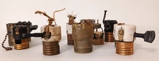 Vintage Lot of Brass/Metal Lighting Parts (12) Pieces