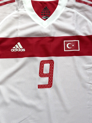 2002 Turkiye Authentic Away Jersey #9 Hakan Sukur Large Player