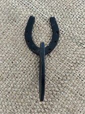 Rustic Black Metal Horseshoe Wall Hook A Weld...