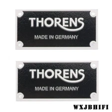 THORENS Made in Germany Turntable Name Plate Logo Badge 51mm(2.01")X25mm(0.98")