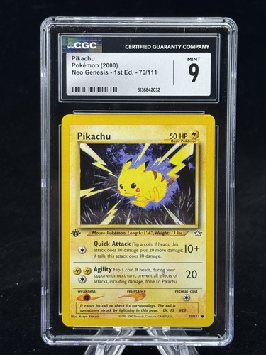 Pikachu (1st Edition) graded CGC 9 for sale on eBay