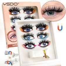 Magnetic Eyelashes Handmade Natural Magnetic False Reusable Glue-Free