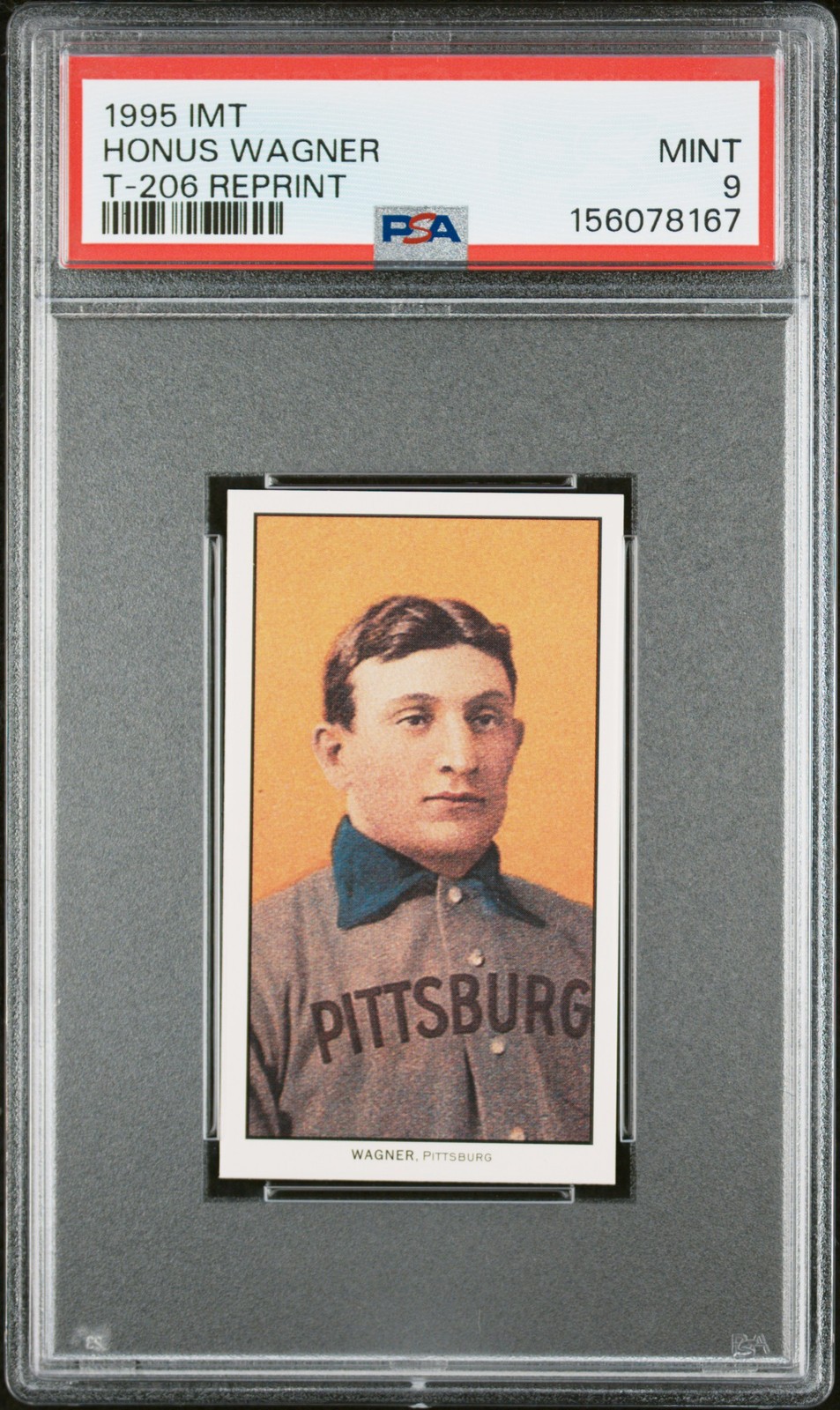 1995 IMT T-206 REPRINT HONUS WAGNER PSA 9