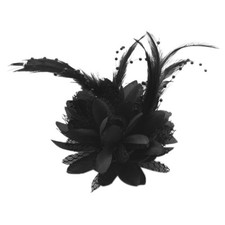 Perlenbesetzte Seidenfederblume